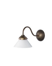 Rustieke Landelijke Wandlamp Met Glazen Kap