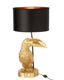 Lampe Toucan Resine Or/noir