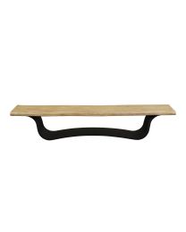 Banc En Bois Acica Avec Pied En Métal "wave"