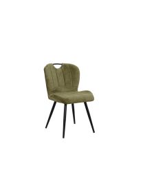 Chaise De Salle à Manger Avec Poignée En Tapisserie D'ameublement De Luxe Couleur Vert - Par 2