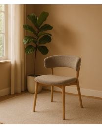 Eiken Stoel Taupe - Per 2